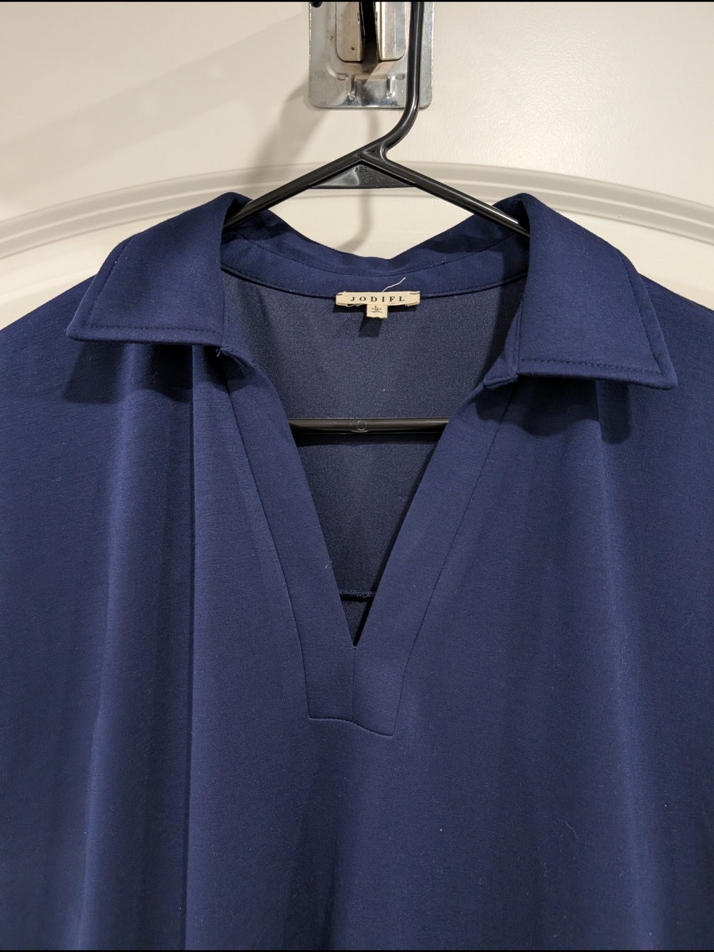 JODIFL Navy Polo Tunic Dress Size L - Picture 2 of 5
